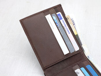 Personalised Brown Leather Wallet, 3 of 12