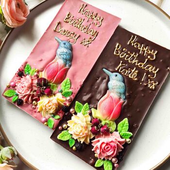 Chocolate Colibri And Flowers Unusual Personalised Gift, 4 of 10
