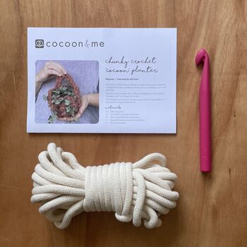 Chunky Crochet ‘Cocoon’ Planter Kit, 3 of 4