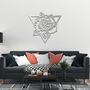 Modern Floral Triangle Wooden Wall Art Home Decor, thumbnail 7 of 9