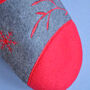 Personalised Grey Christmas Stocking With Reindeer, thumbnail 5 of 5