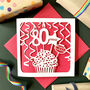 Personalised Cupcake 80th Birthday Card, thumbnail 1 of 4