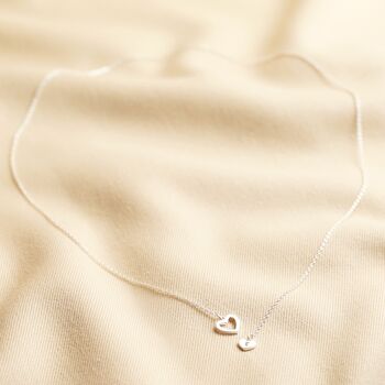 Personalised Mismatched Heart Lariat Necklace, 8 of 8