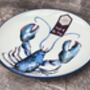 Blue And White Lobster Patterned Plate, thumbnail 1 of 3