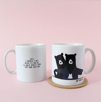 Never Let You Go, Bear Personalised Mug, 3 of 3