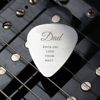 Gifts For Him Personalised Guitar Pick, 3 of 5