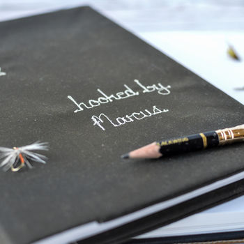 Personalised 'Hooked By' Fishing Journal, 4 of 8