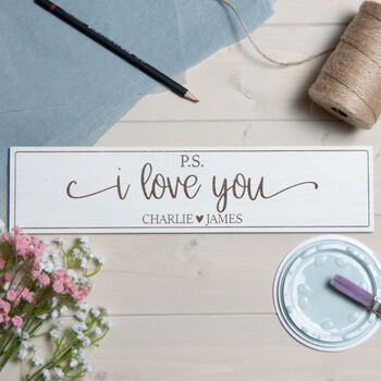 Personalised Ps I Love You Wooden Sign, 2 of 4