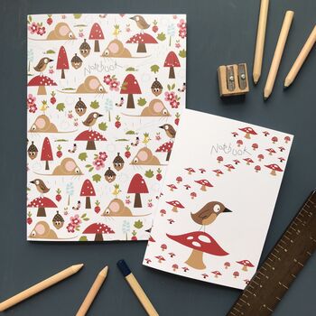 Woodland Mouse A5 Notebook Or Notebook Set, 7 of 9