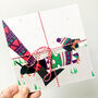 Pack Of Five Christmas Sausage Dog Charity Cards, thumbnail 1 of 5