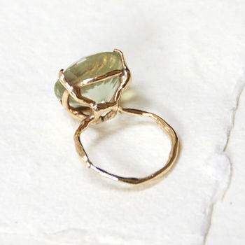 Green Amethyst Gold Ring, 2 of 6