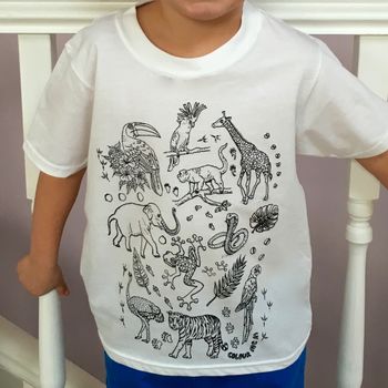 Zoo Animals T Shirt To Colour In, 2 of 11
