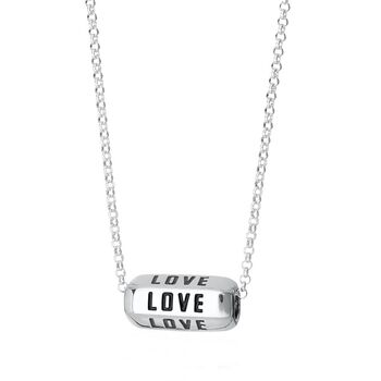 Love Is All Around Necklace, Black, 2 of 7