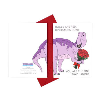 Roses Are Red Dinosaurs Valentine's Day Card, 5 of 5