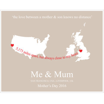 Personalised Parent And Child Location Print, 5 of 5