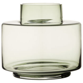 Hedria Laurel Green Handmade Glass Vase, 2 of 5