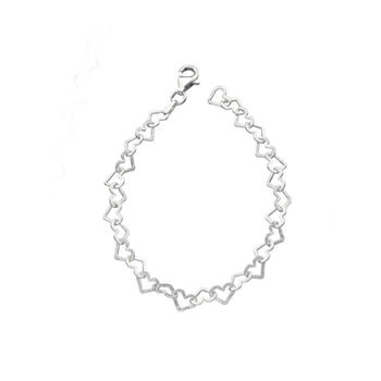 Delicate Sterling Silver Heart Bracelet, 2 of 5