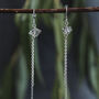 Herkimer Diamond Icicle Nugget Dangle Earrings, thumbnail 3 of 5