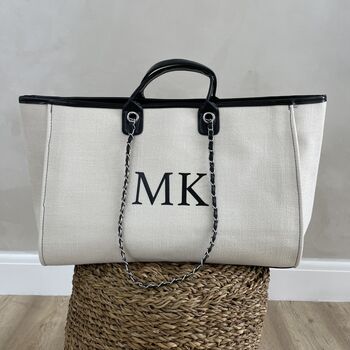 Personalised Extra Large Overnight Initial Tote Bags, 4 of 7
