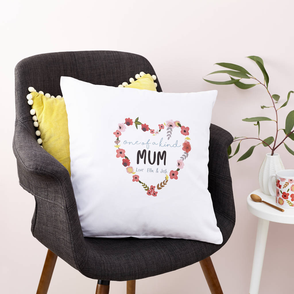 personalised floral heart cushion by tillie mint loves ...