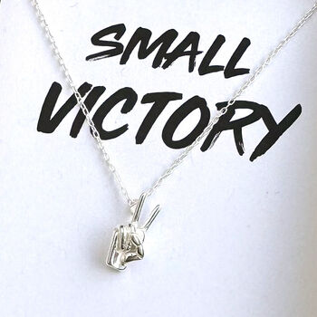 Small Victory Silver Necklace, 2 of 4