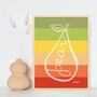 Stripe Pear Print, thumbnail 1 of 2