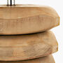 Natural Mango Wood Three Pebble Table Lamp, thumbnail 6 of 9