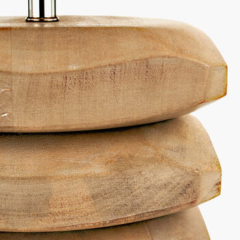 Natural Mango Wood Three Pebble Table Lamp, 6 of 9