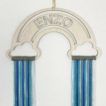 Personalised Wooden Rainbow With Luxury Fringing, 9 of 12