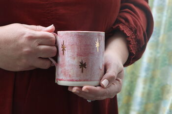 Pink Handmade Starry Mug, 6 of 6