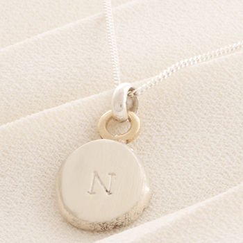 Personalised Silver And Gold Initial Necklace, 2 of 6