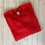 Red Merry Christmas Jumper With 3D Letters, thumbnail 2 of 5