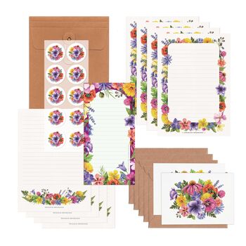 Colourful Flowers Writing Set, 2 of 5