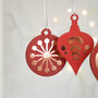 Christmas Tree Decoration Set, Red With Copper, thumbnail 2 of 5
