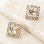 Swarovski Crystal Square Shaped Earrings, thumbnail 1 of 6