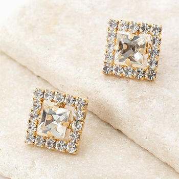 Swarovski Crystal Square Shaped Earrings, 4 of 6