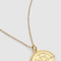 Chunky 14k Gold Spinner Medallion Necklace, thumbnail 2 of 4