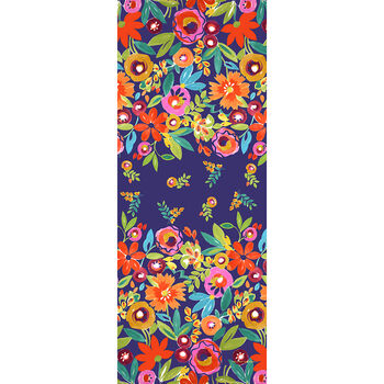 Grandiflora Navy Wool Scarf, 4 of 7