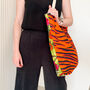 Reversible Large Cotton Tiger Beach Shoulder Bag, thumbnail 6 of 12