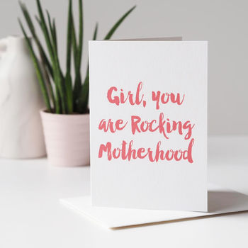 Rocking Motherhood Card For New Mums, 2 of 3