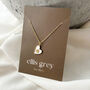Gold Mother Of Pearl Heart And Flower Necklace, thumbnail 4 of 4