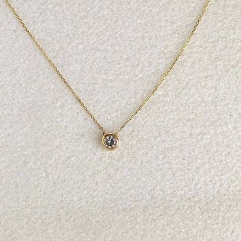 Diamond Solitaire Necklace On The Chain, 3 of 6