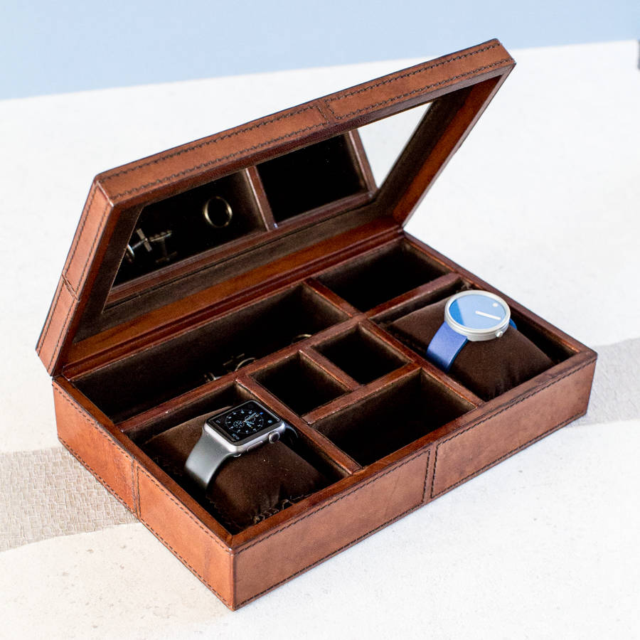 leather jewelry presentation box