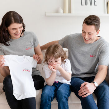 New Baby Announcement Family And Sibling Shirt Set, 2 of 4