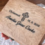 Personalised Carved Wooden Christening Box, thumbnail 1 of 5
