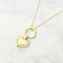 Gold Plated Puffed Heart Pendant Love Charm Necklace, thumbnail 1 of 5