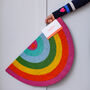 Shaped Rainbow With Heart Doormat, thumbnail 1 of 2