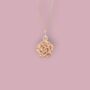 Tiny Rose Necklace In 18ct Rose Gold Plated Silver, thumbnail 4 of 12