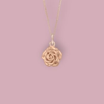 Tiny Rose Necklace In 18ct Rose Gold Plated Silver, 4 of 12