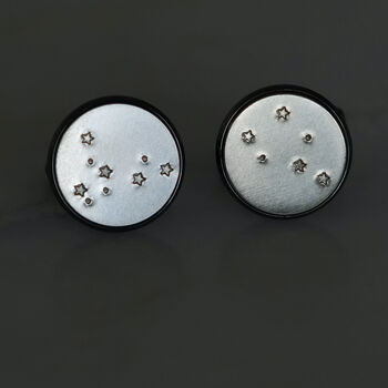 Hand Made Silver Constellation Cufflinks, 3 of 10
